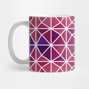 Sunset Geometric Grid Pattern Mug